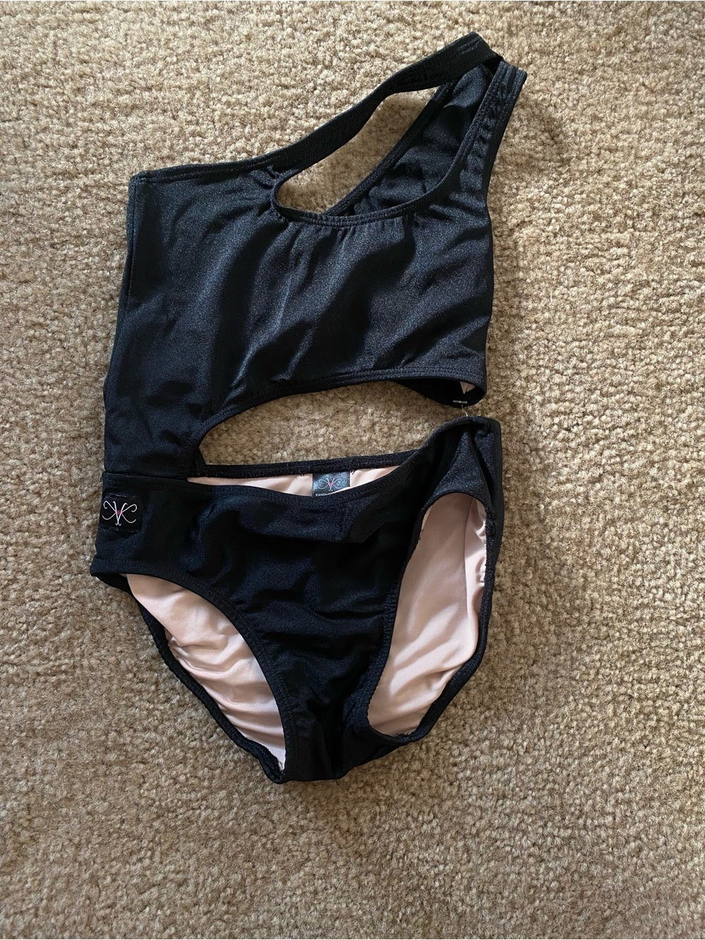 Kandi Kouture Black Gymnastics Leotard Girls CXL